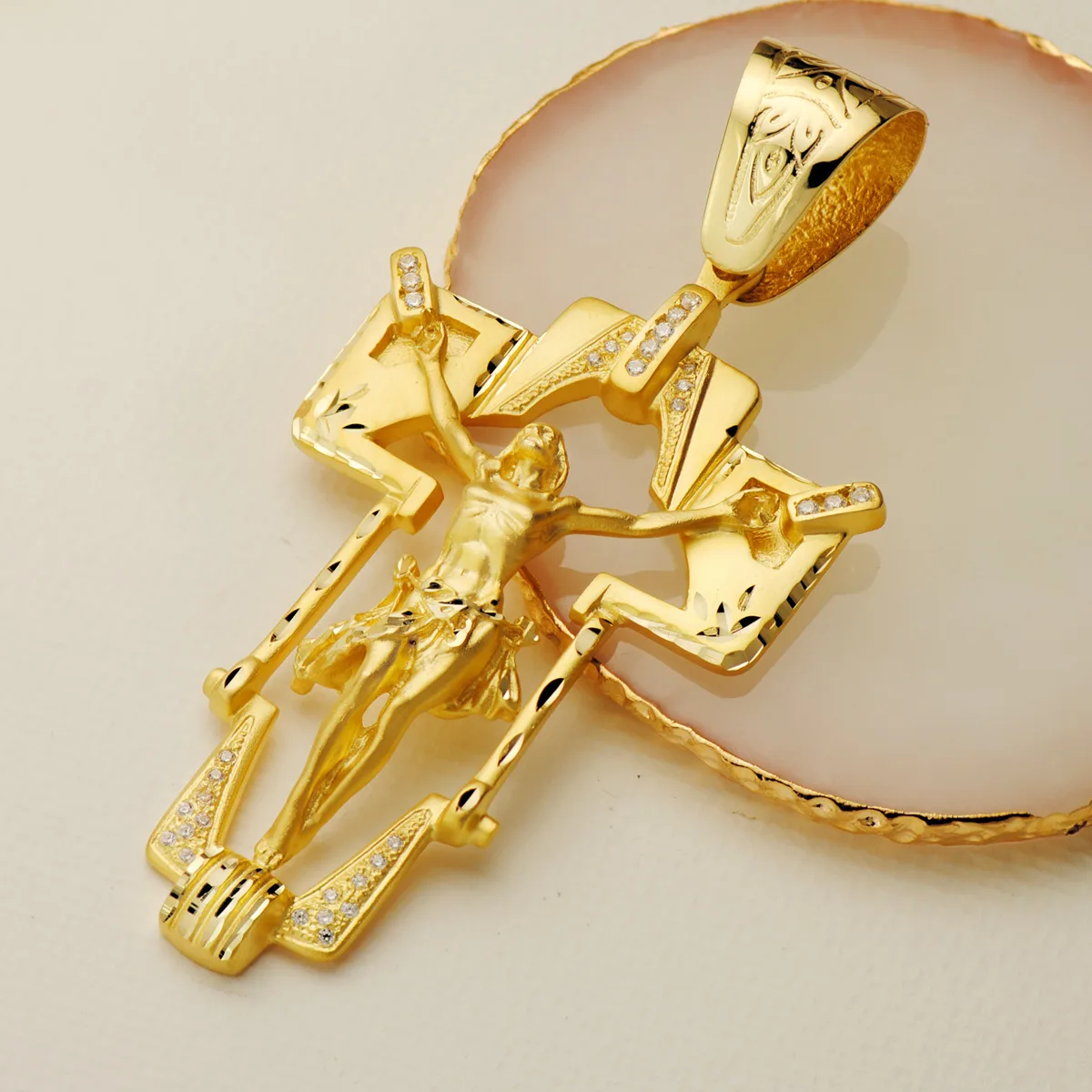 18K COLGANTE CRISTO CRUZ. 77X50 MM — vista 3