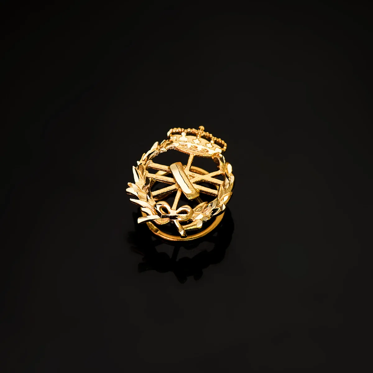 18K INSIGNIA ORO AMARILLO INFORMATICA 18 X 15 MM — vista 2