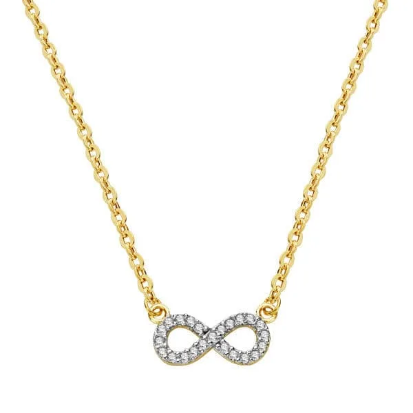 18K COLGANTE ORO BICOLOR INFINITO 12X5 MMCADENA 45CM C. AMOR