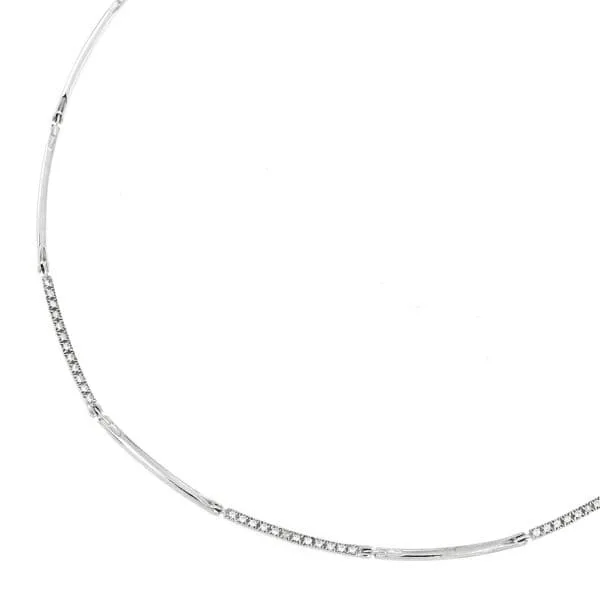 18K GARGANTILLA ORO BLANCO 43 CM