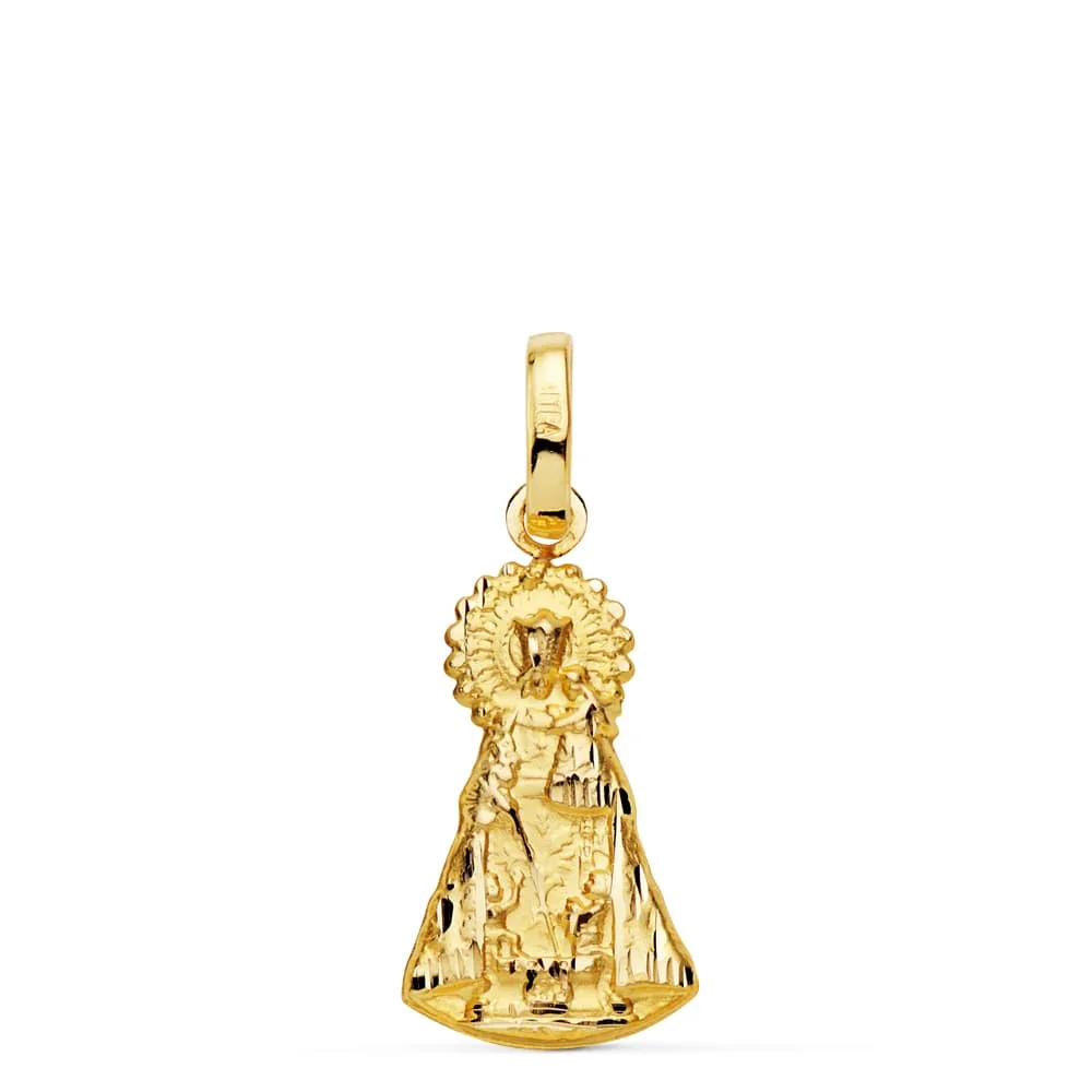18K MEDALLA SILUETA VIRGEN ORO AMARILLO DE LOS DESAMPARADOS 19X11 MM 1.30 GR