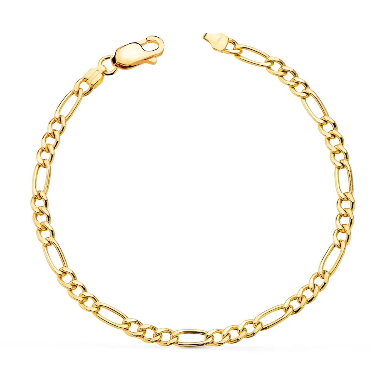 18K PULSERA ORO AMARILLO CARTIER 3X1 HUECA ANCHO  3,5 MM LARGO: 19CM