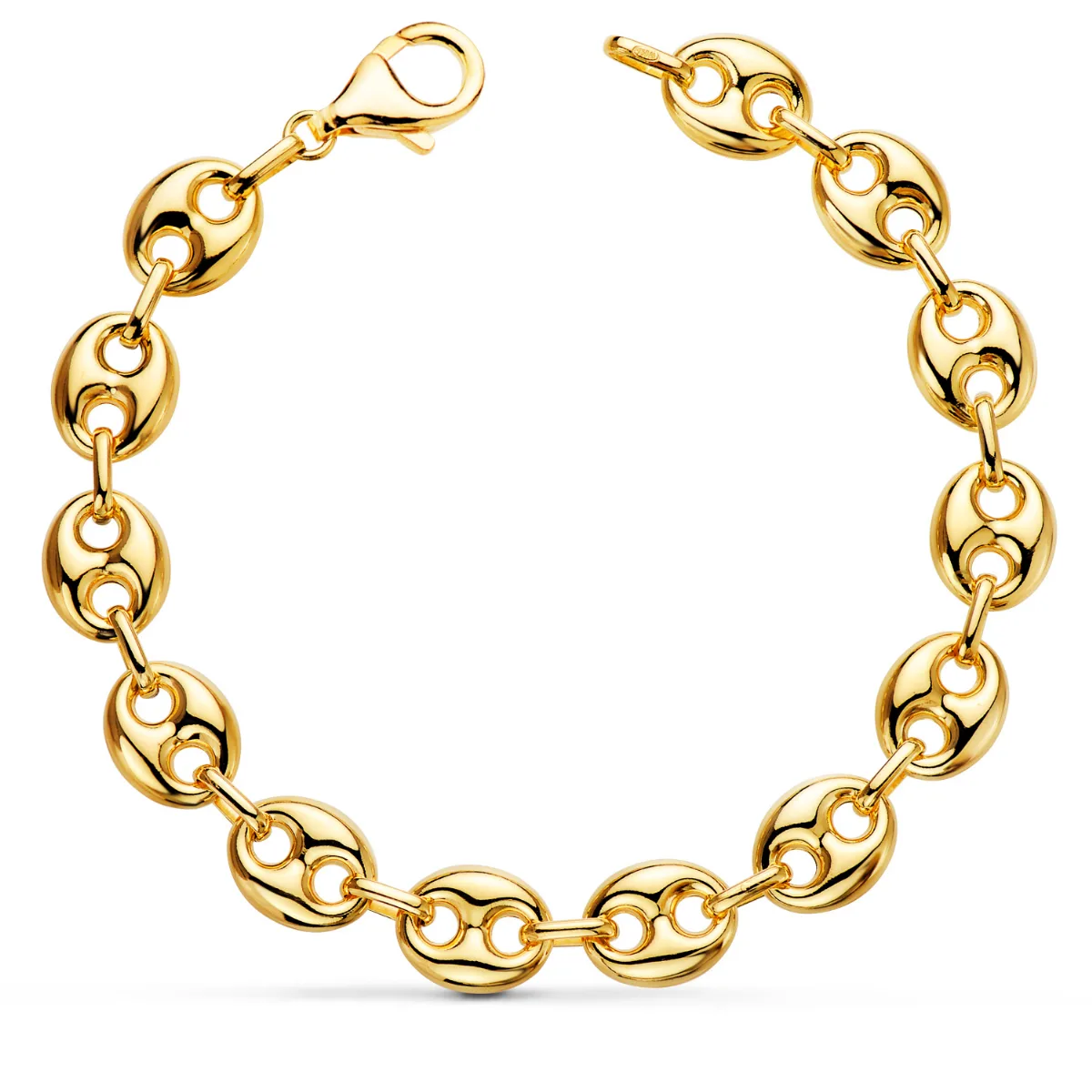 18K PULSERA ORO AMARILLO CALABROTE HUECO ANCHO: 10 MM. LARGO:  21CM