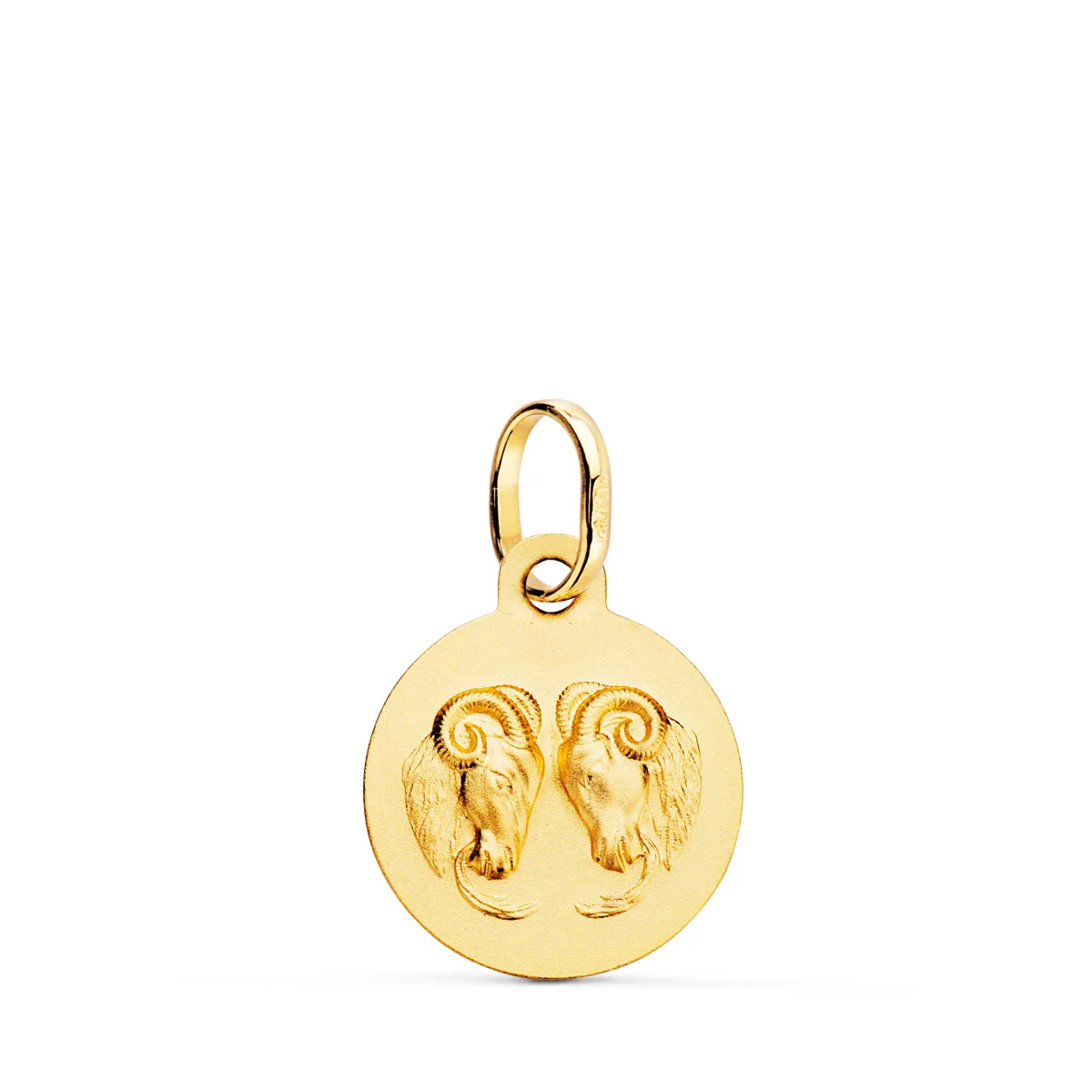18K MEDALLA ORO AMARILLO HOROSCOPO ORO AMARILLO ORO AMARILLO ARIES MATIZADA 13 MM