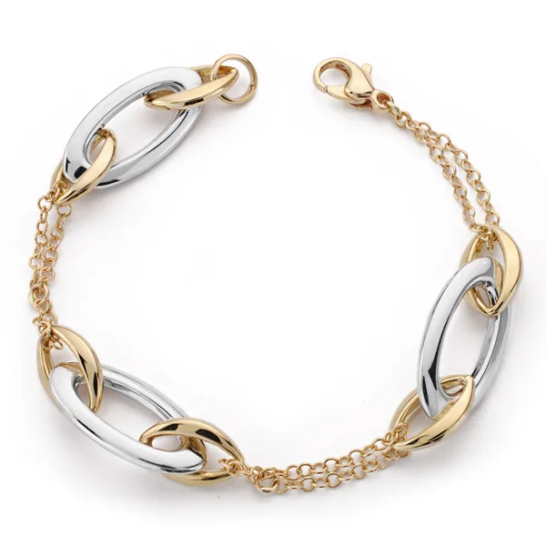 9K PULSERA ORO AMARILLO HUECA 19.5CM