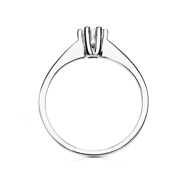 18K SOLITARIO DIAMANTE NATURAL TALLA BRILLANTE ORO BLANCO 0.200 QTS. SI-H — vista 3