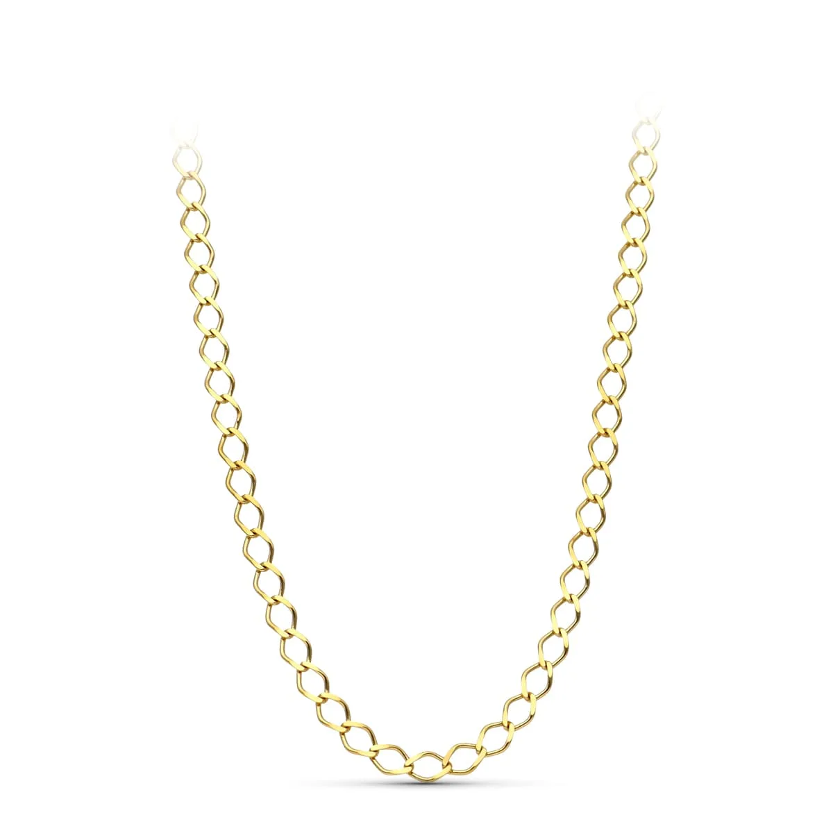 18K CADENA ORO AMARILLO MACIZA  ROMBO MACIZA 50CM