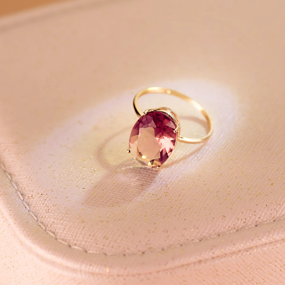 18K SORTIJA ORO AMARILLO PIEDRA OVAL 14X10 MM COLOR ALEJANDRITA — vista 2