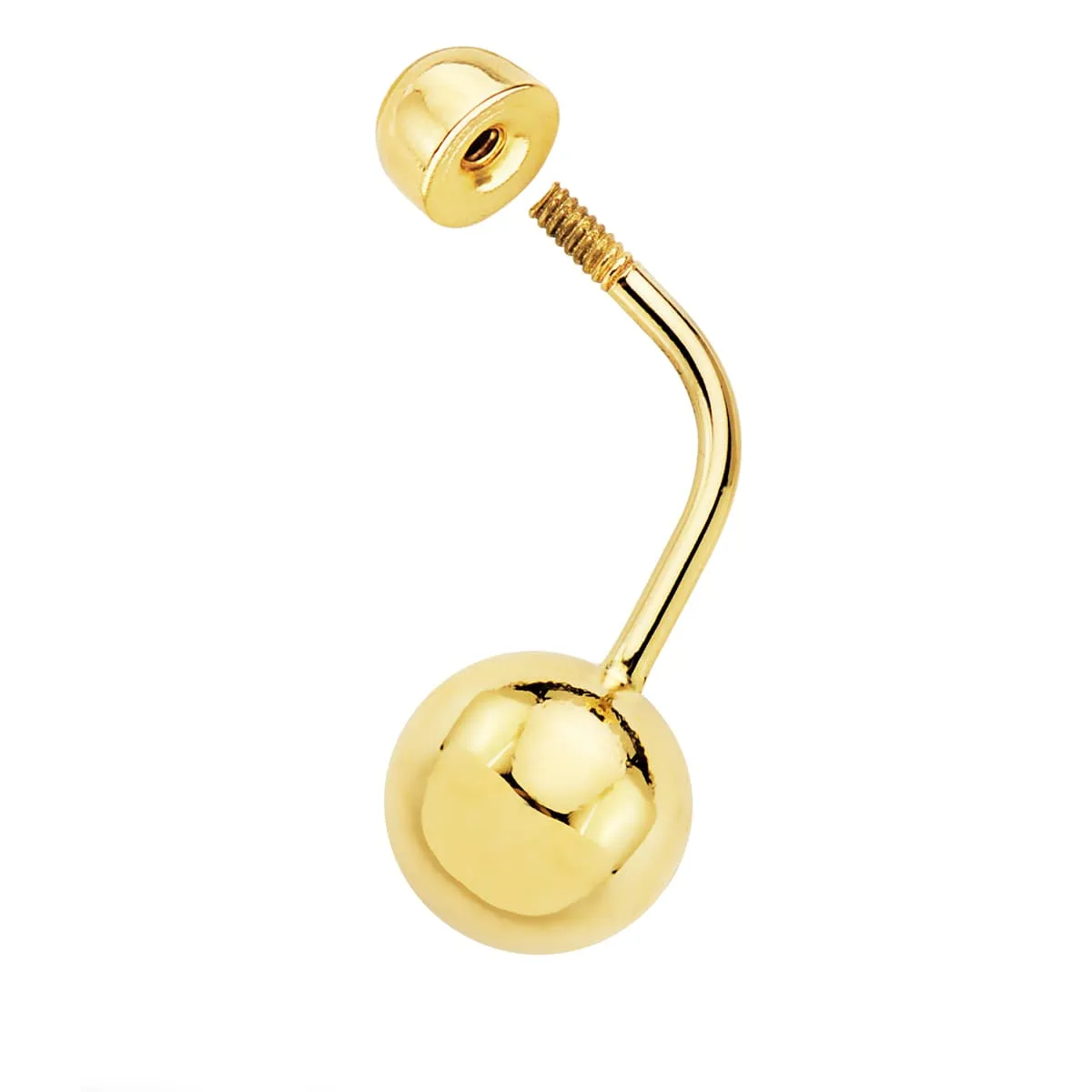 18K PIERCING OMBLIGO BOLA 8 MM ORO AMARILLO — vista 2