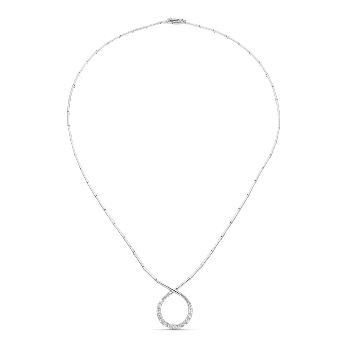 18K GARGANTILLA ORO BLANCO CIRCONITA