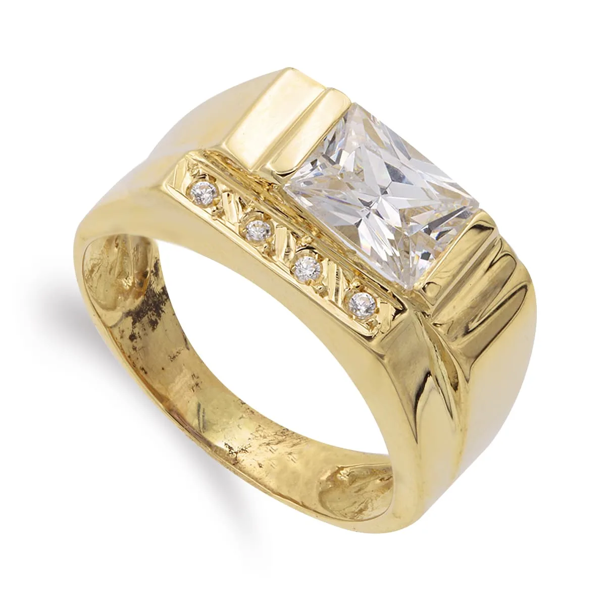 18K SORTIJA ORO AMARILLO CON CIRCONITAS.