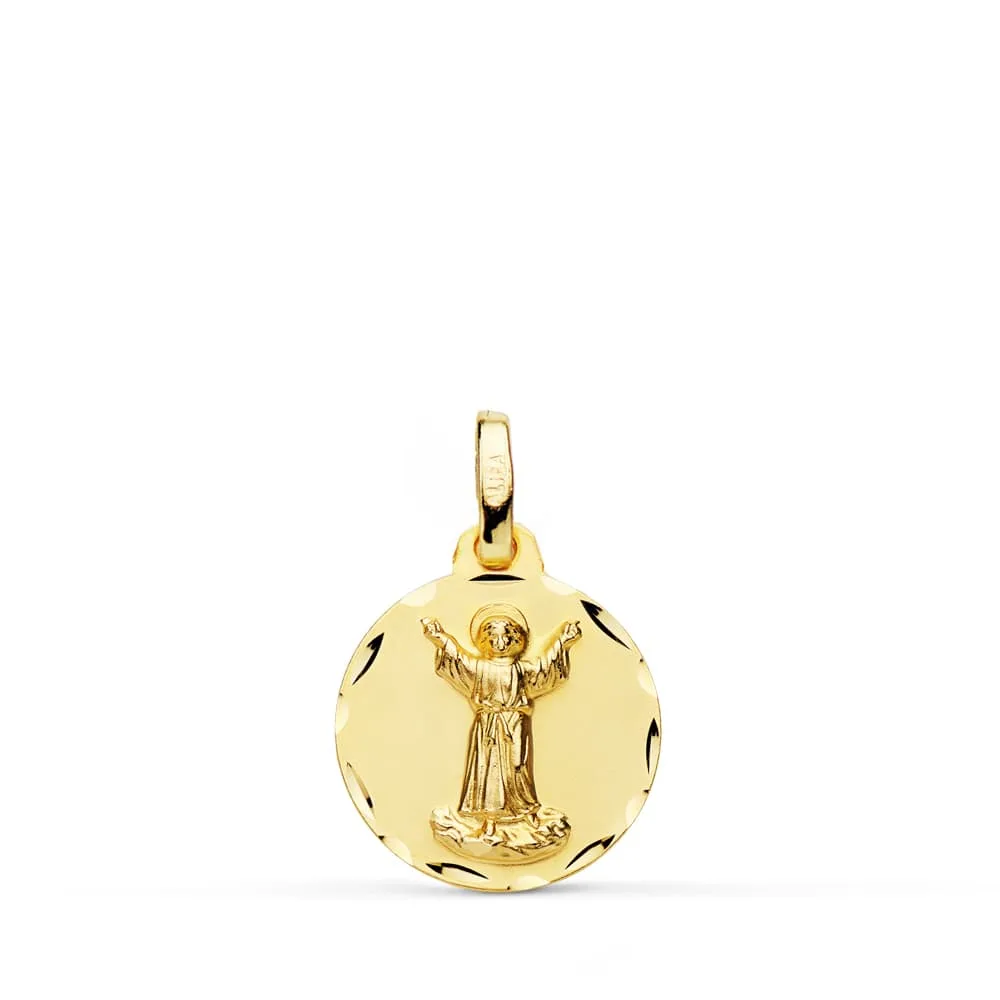 18K MEDALLA ORO AMARILLO DIVINO NIÑO 14 MM