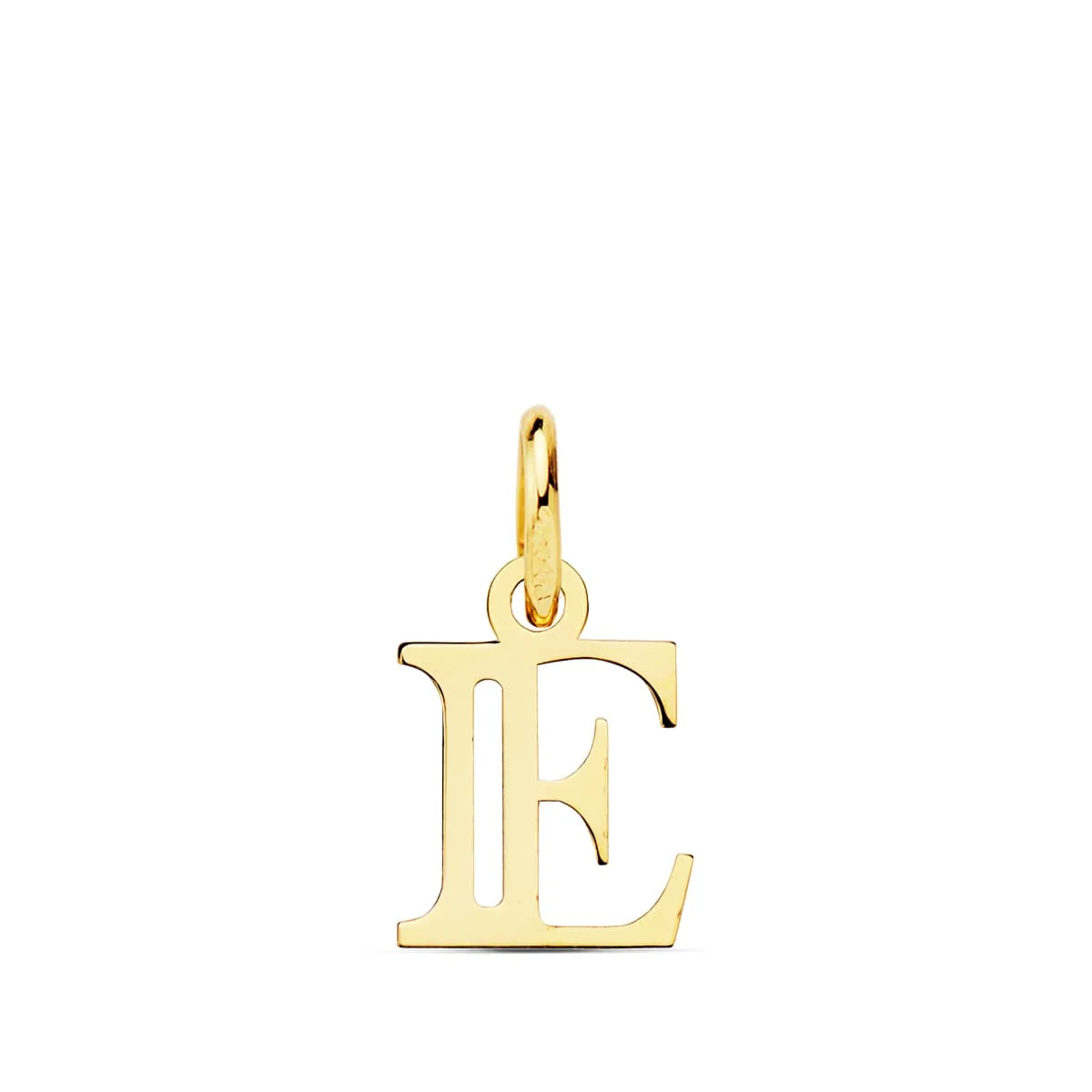 18K COLGANTE ORO AMARILLO LETRA " E " 11X9 MM