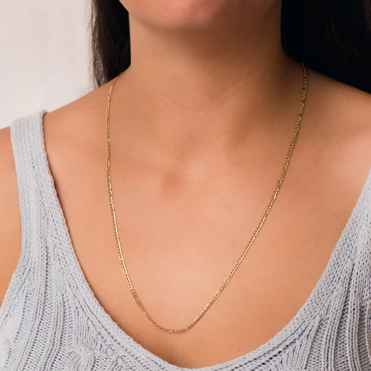 18K CADENA ORO AMARILLO CARTIER HUECA ESLABON PLANO ANCHO: 2.2MM LARGO: 60CM — vista 2