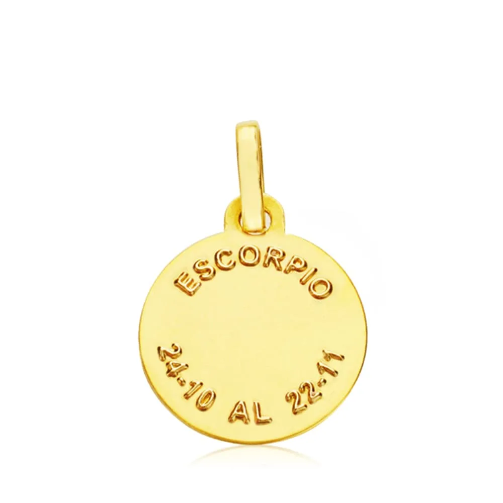 18K HOROSCOPO ORO AMARILLO ESCORPIO 13 MM — vista 2