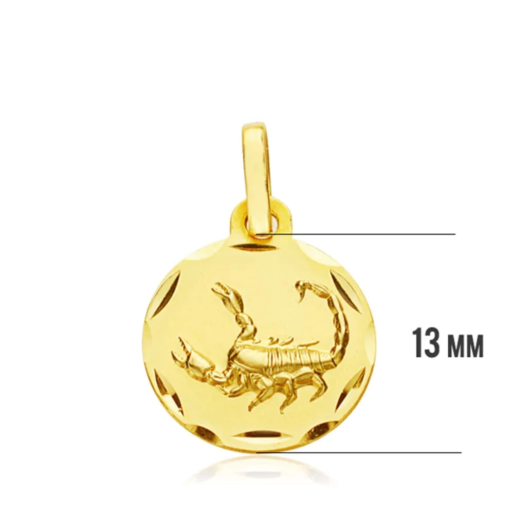 18K HOROSCOPO ORO AMARILLO ESCORPIO 13 MM — vista 3