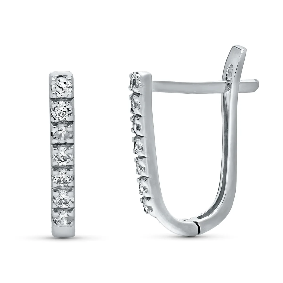 18K PENDIENTES CIRCONITA ORO BLANCO CATALAN