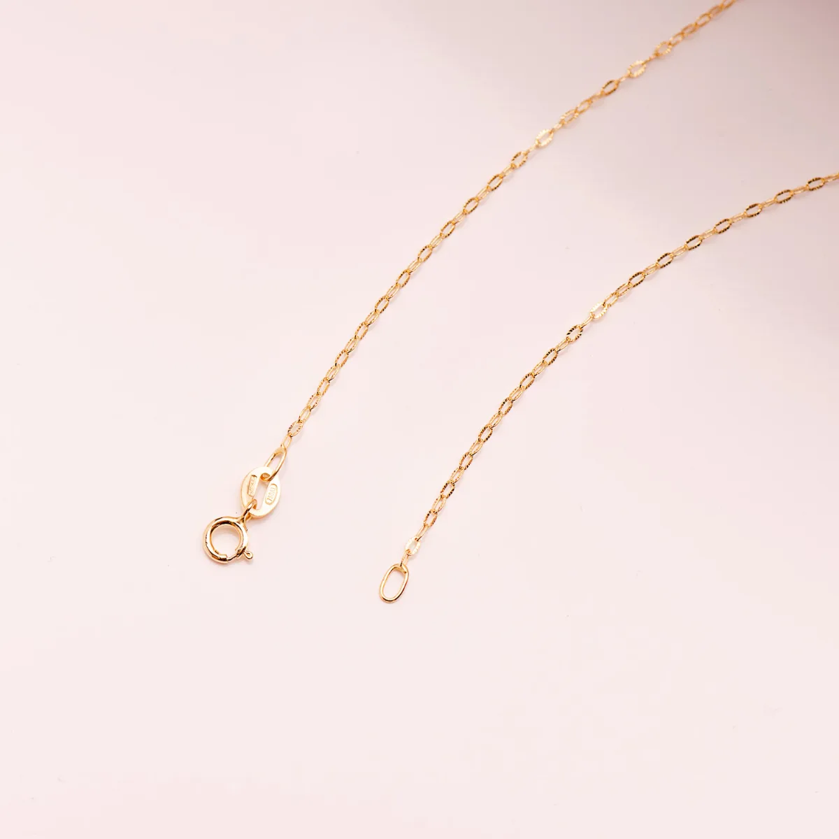 18K CADENA ORO AMARILLO ESLABONES OVALES TALLADOS. ANCHO: 1MM LARGO: 45CM — vista 2