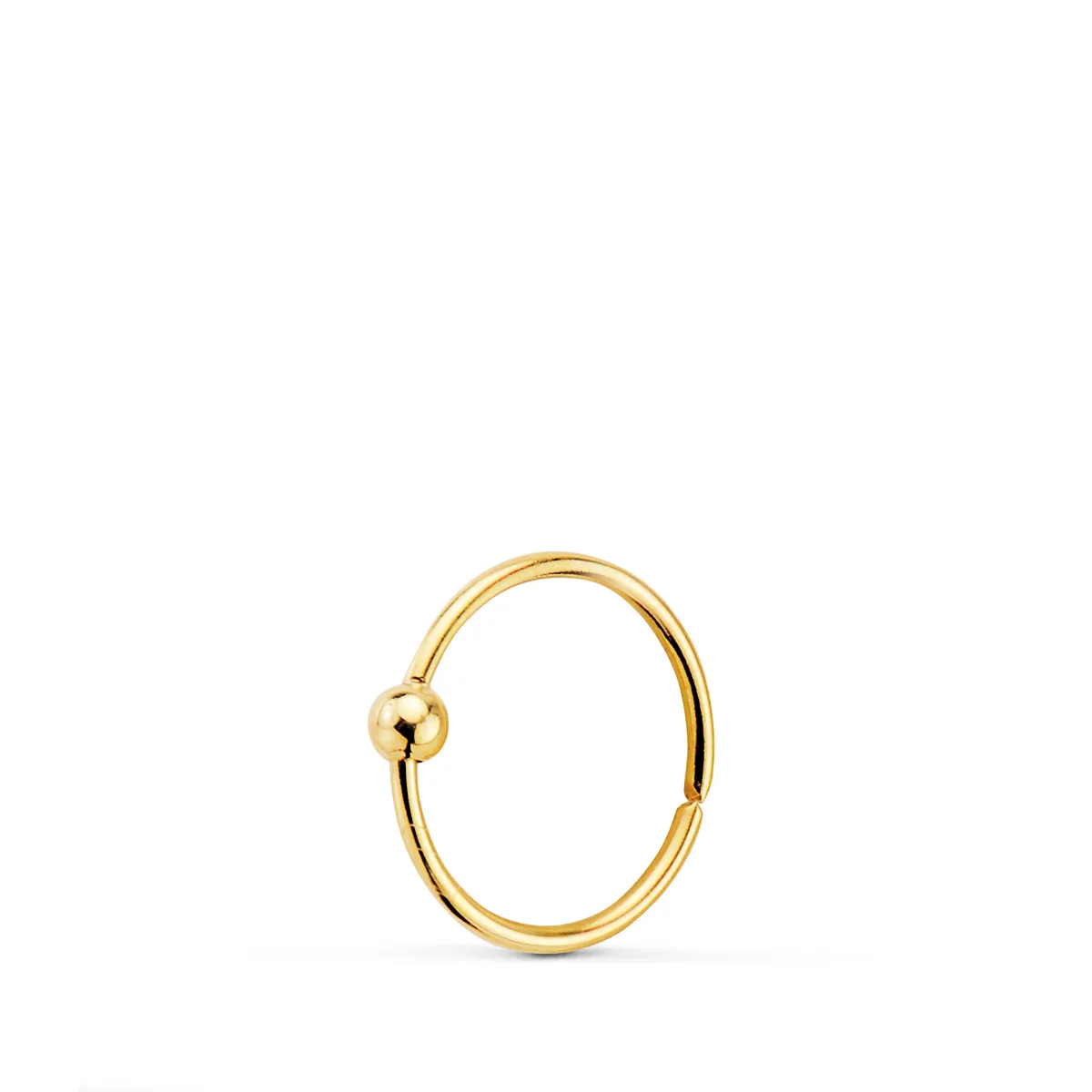 18K PIERCING ORO AMARILLO NARIZ CON BOLA LISA 1,5 MM. DIAMETRO: 8 MM