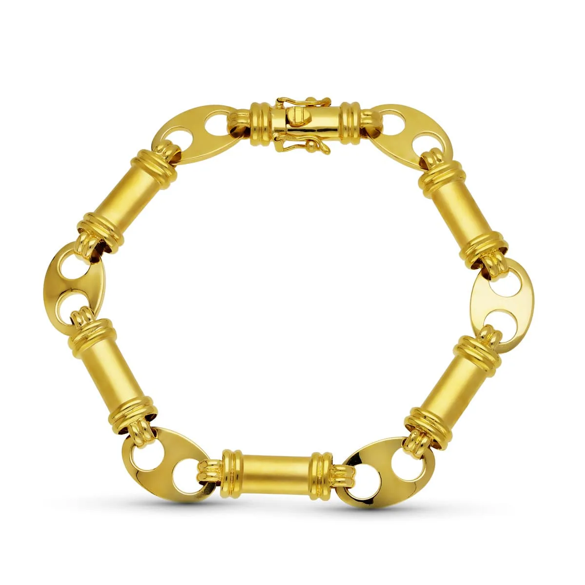 18K PULSERA ORO AMARILLO ESLABONES