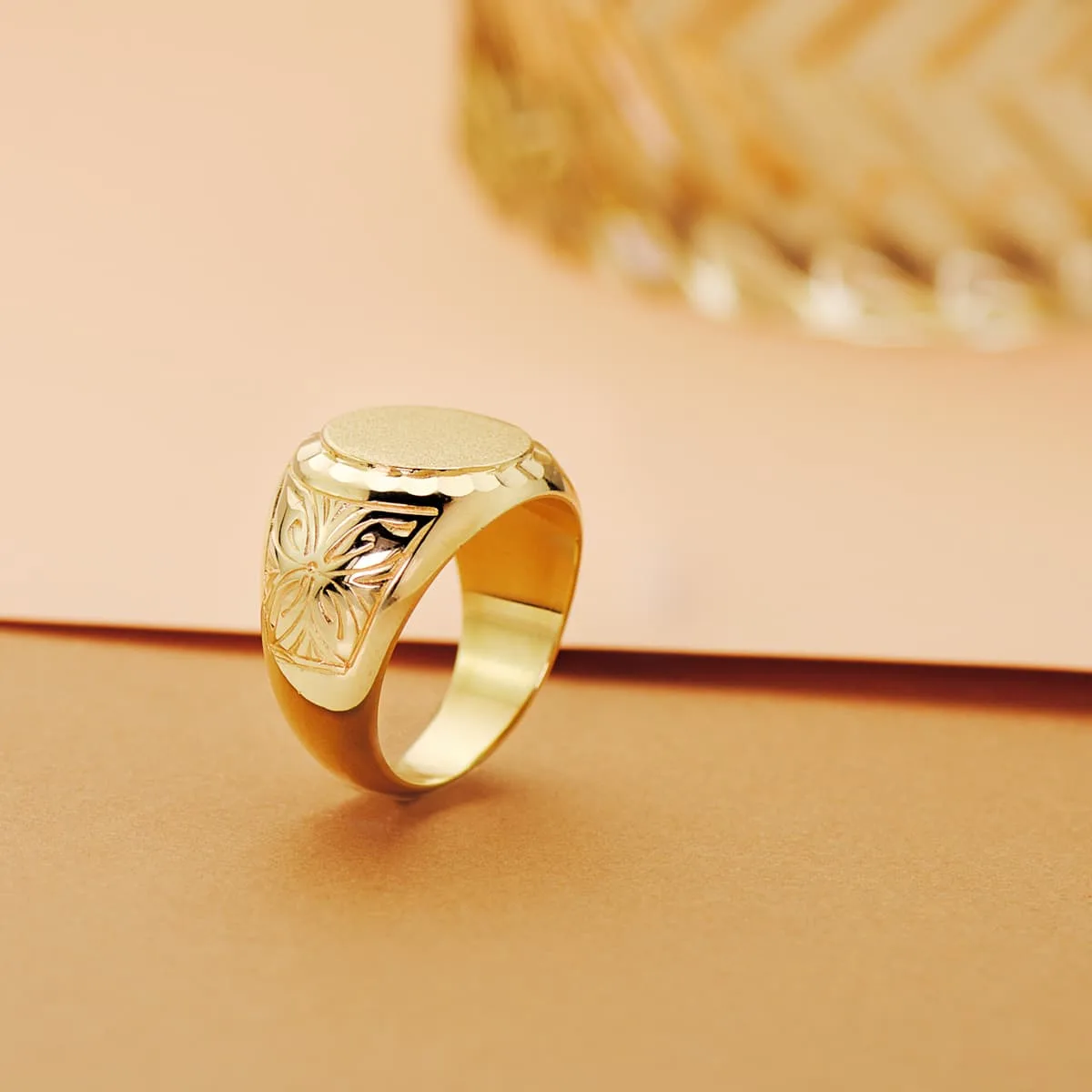 18K SELLO CABALLERO ORO AMARILLO REDONDO LATERAL TALLADO. ZONA GRABADO: 14 MM — vista 2