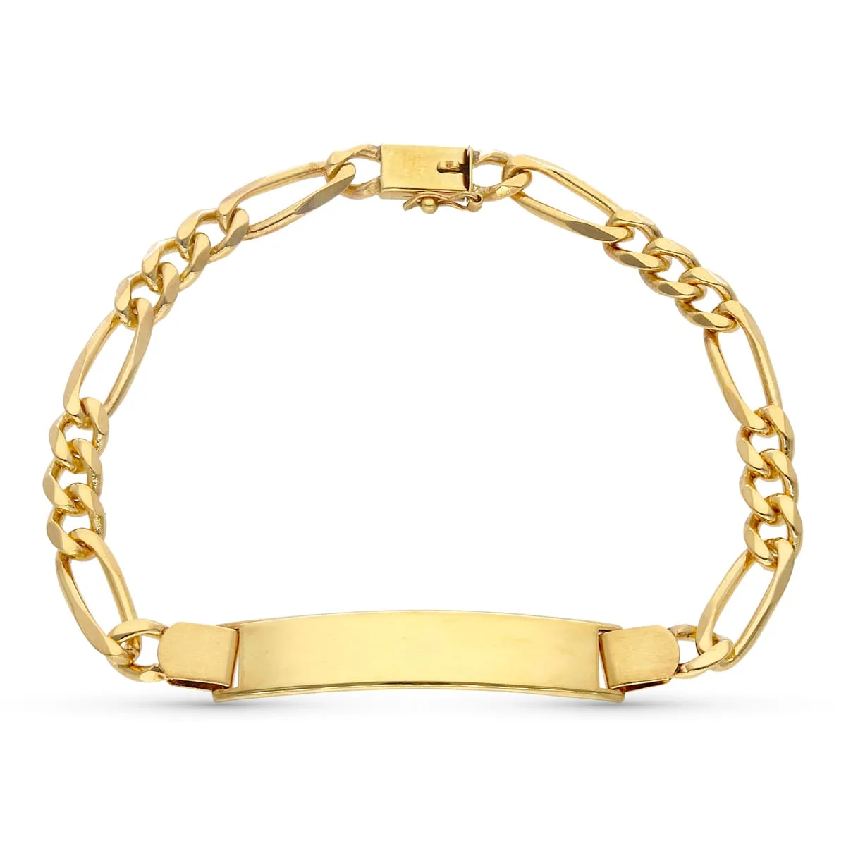 18K ESCLAVA ORO AMARILLO MACIZA 22 CM 6 MM