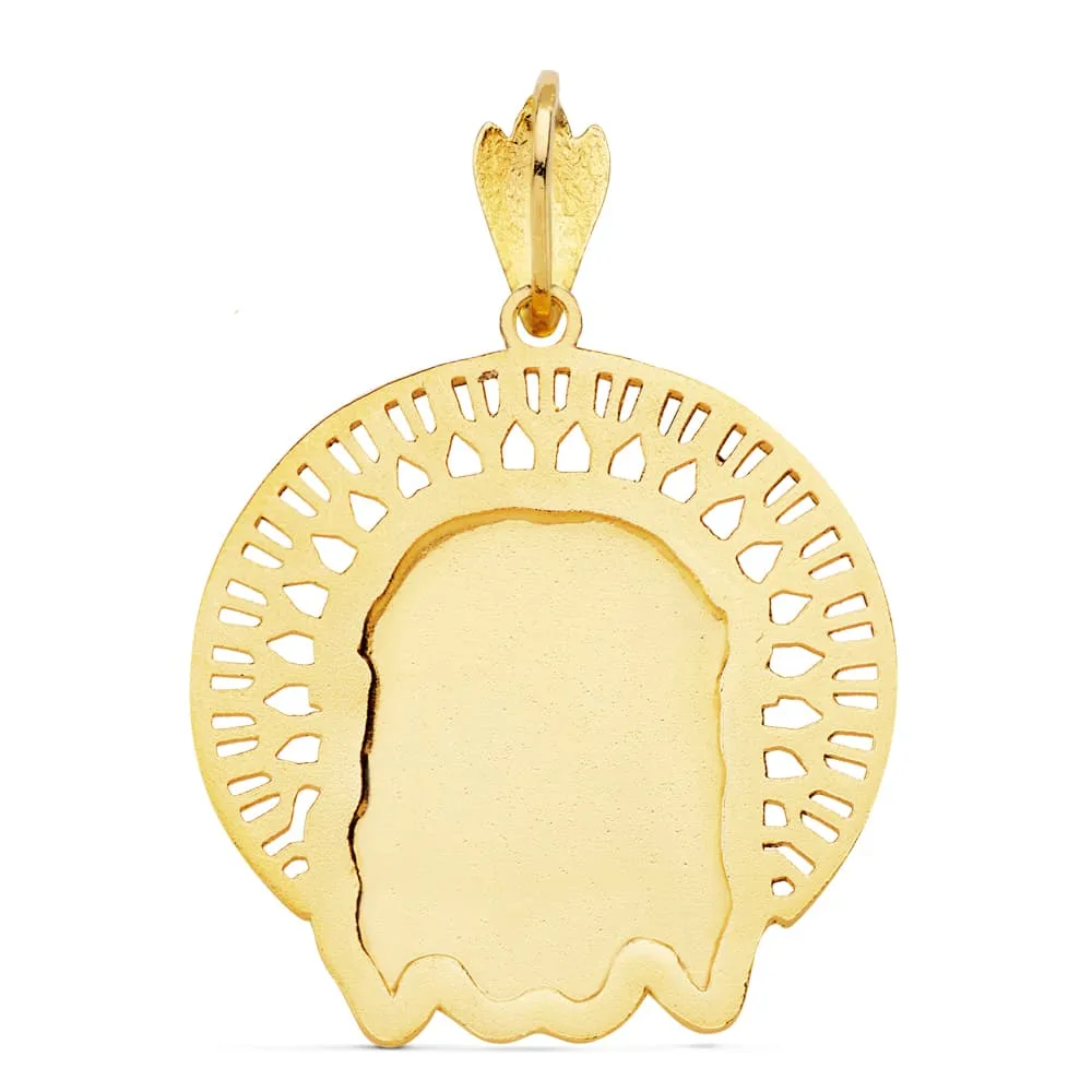 18K COLGANTE COLGANTE ORO AMARILLO CABEZA DE CRISTO  ORLA 31X31 MM — vista 2