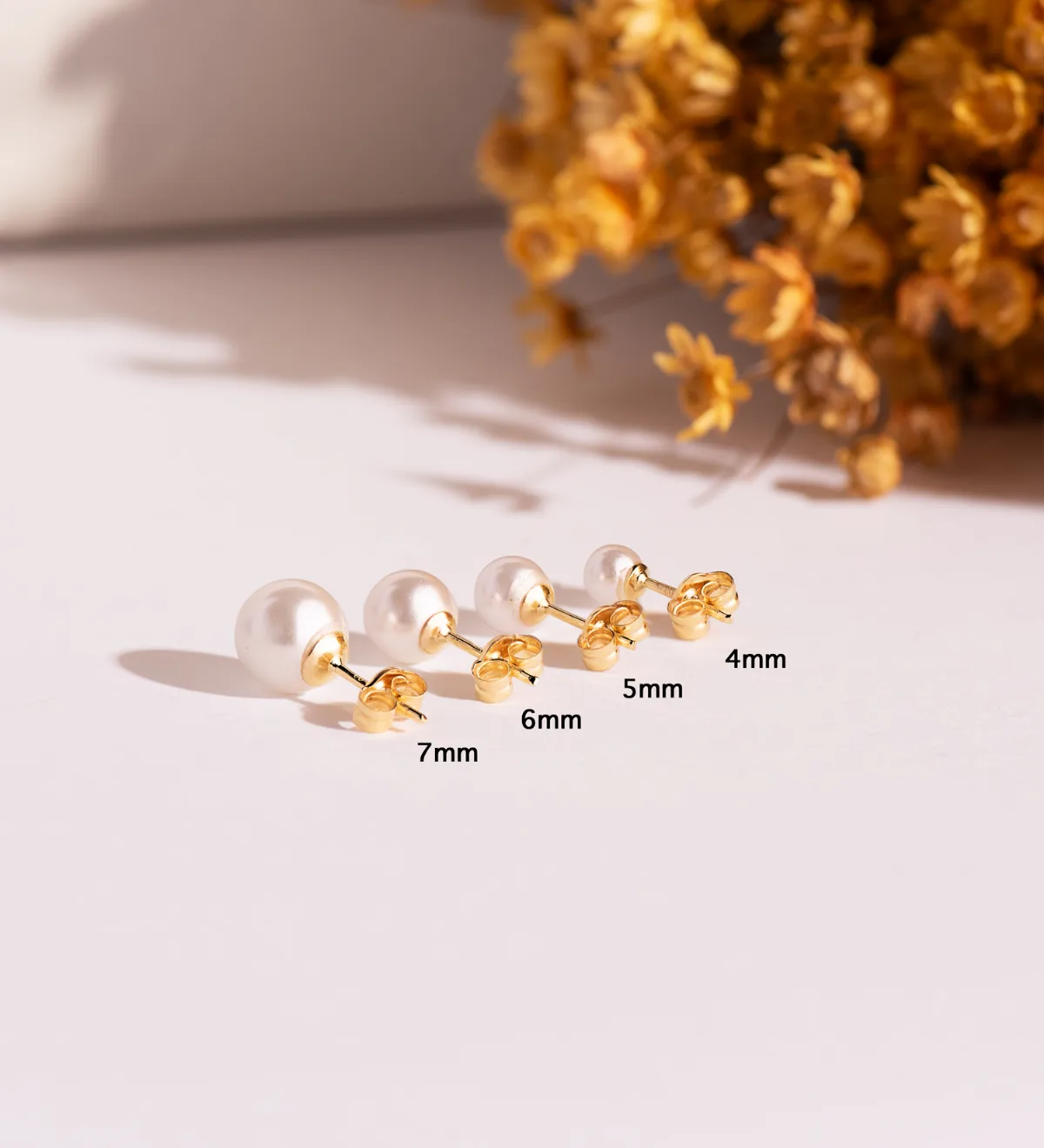 18K PENDIENTES ORO AMARILLO PERLA CON CASQUILLA. MEDIDA: 7 MM. CIERRE PRESION — vista 3
