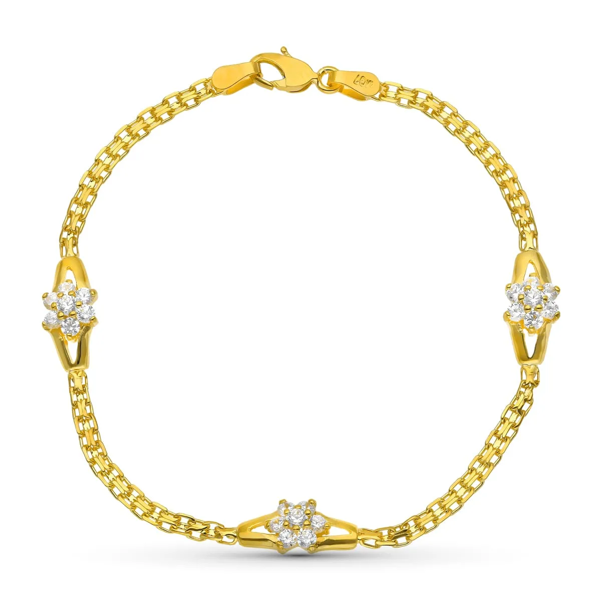 18K PULSERA ORO AMARILLO COMUNION CIRCONITAS