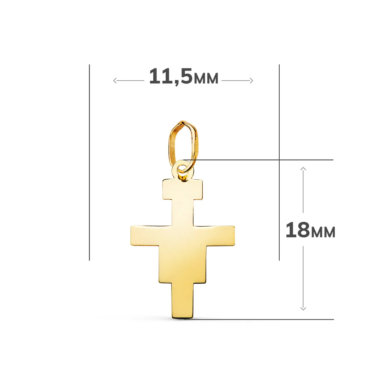 18K COLGANTE ORO AMARILLO CRUZ DE SAN DAMIAN EN BRILLO. MEDIDA: 18 X 11,5 MM — vista 2