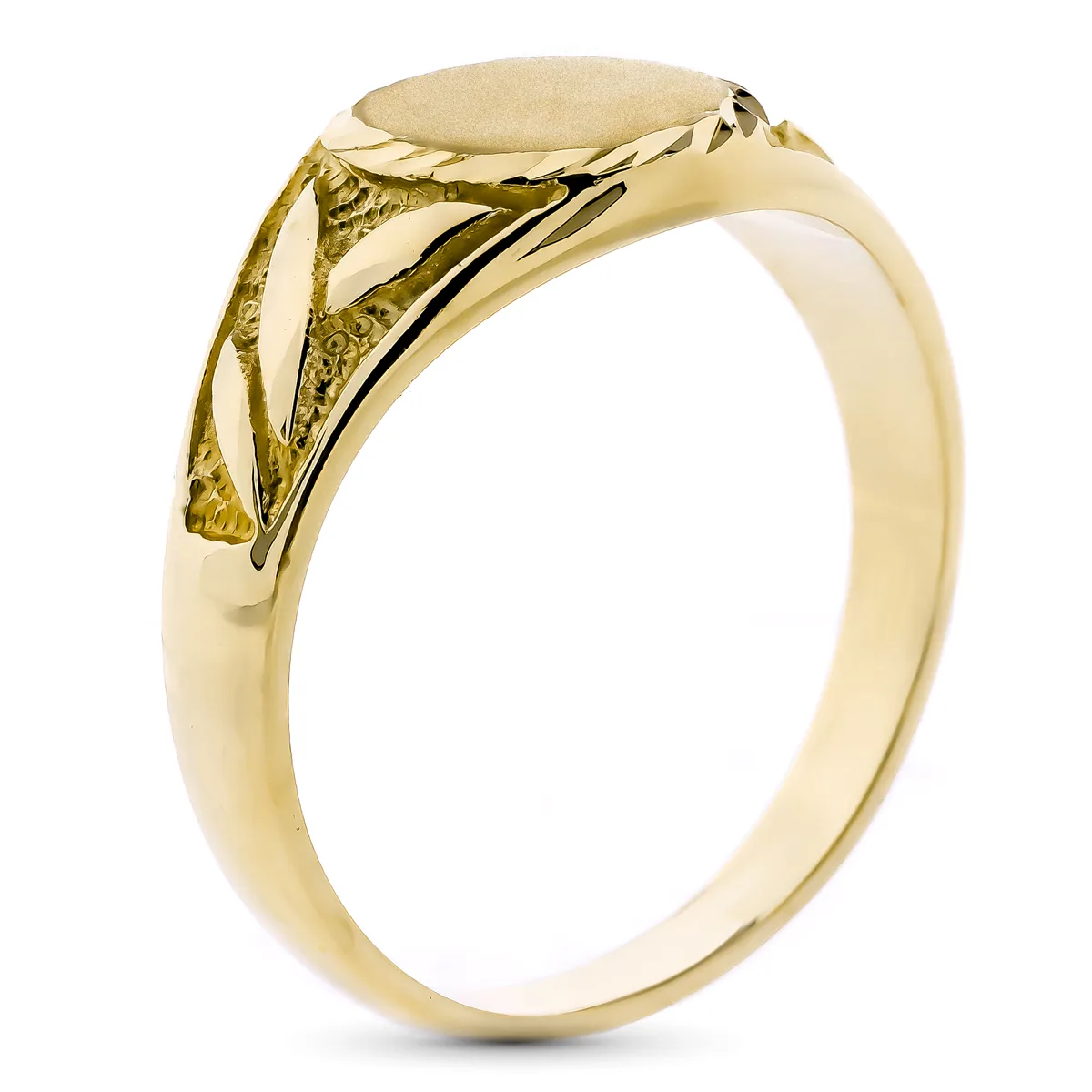 9K SELLO ORO AMARILLO MACIZO CADETE. ZONA GRABADO OVAL: 9X8 MM — vista 2