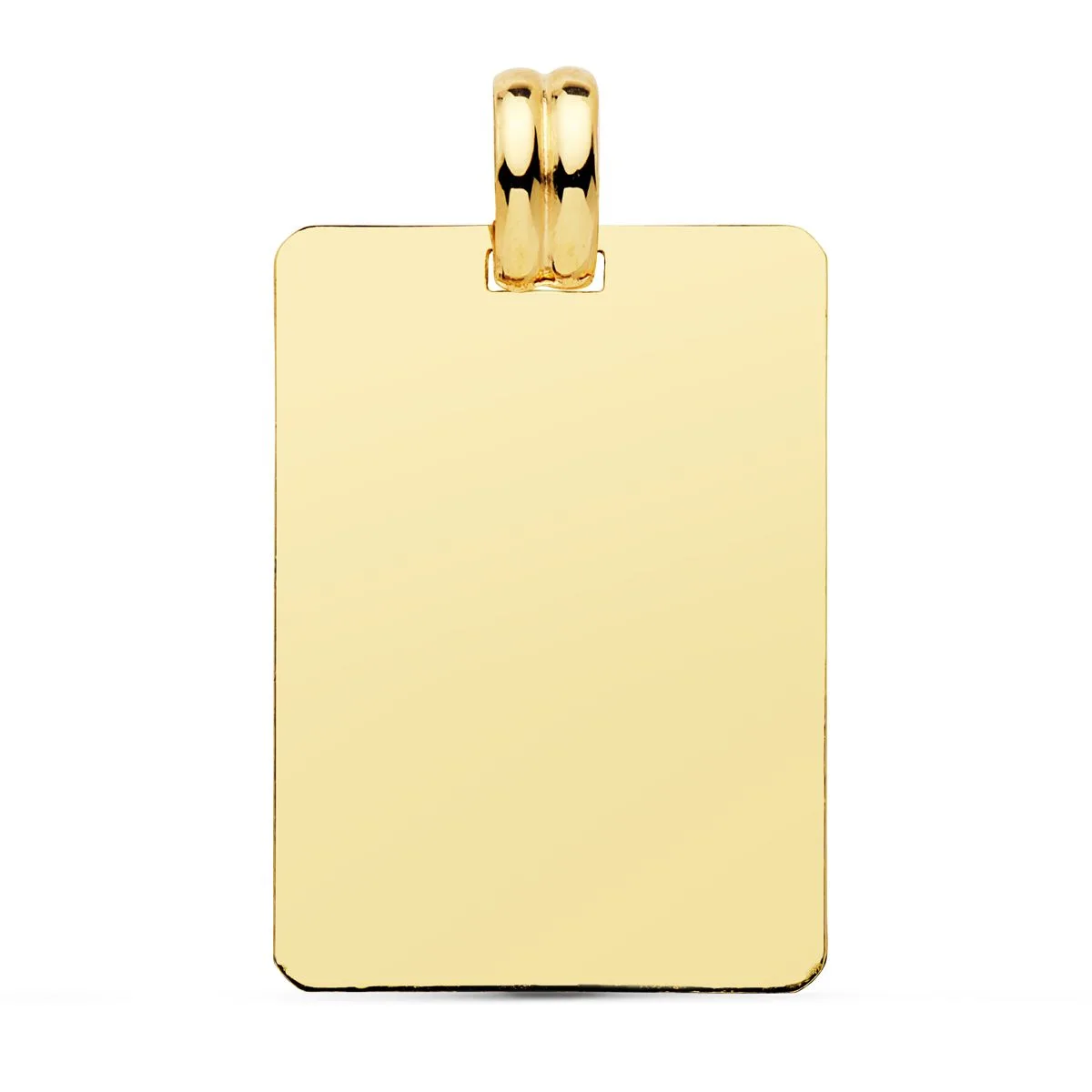 18K PLACA CHAPA ORO AMARILLO BRILLO LISA 28X20 MM