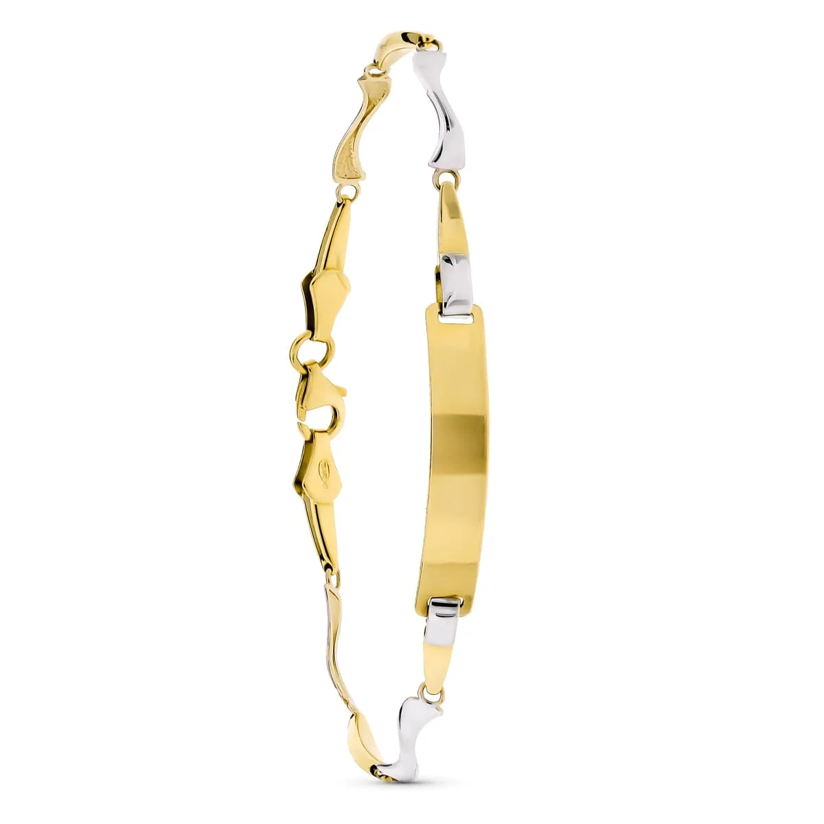 18K ESCLAVA ORO BICOLOR 18.5 CM