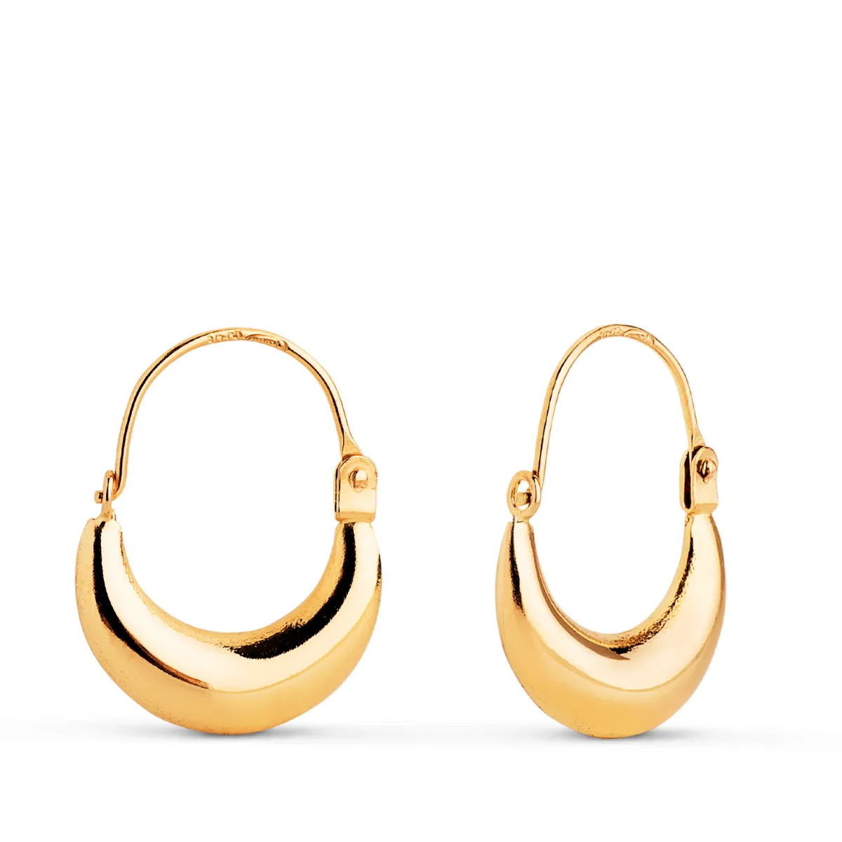 18K PENDIENTES AROS ORO AMARILLO MORCILLA HUECOS. MEDIDA: 19X15 MM. CIERRE GANCHO. GROSOR: 3,5 MM