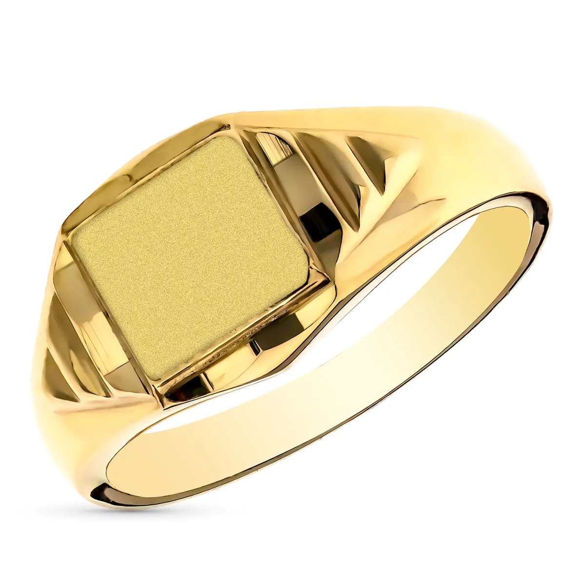 9K SELLO ORO AMARILLO MACIZO CADETE. ZONA GRABADO: 8X7 MM
