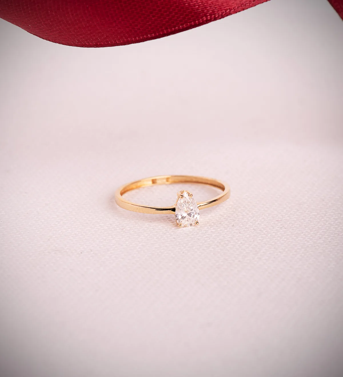 18K SORTIJA ORO AMARILLO DIAMANTE LABORATORIO TALLA PERA 0,35 QTES. VS2 - G. ANCHO: 6 MM — vista 2