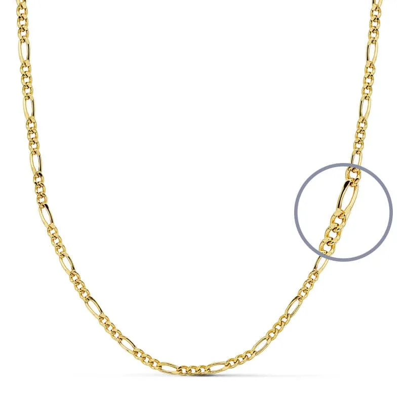 18K CADENA ORO AMARILLO ESLABON CARTIER HUECA. LARGO: 45 CM. ANCHO: 2 MM