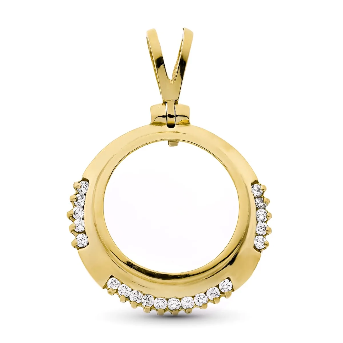 18K COLGANTE ORO AMARILLO MONEDA  19 MM 20 CIRC