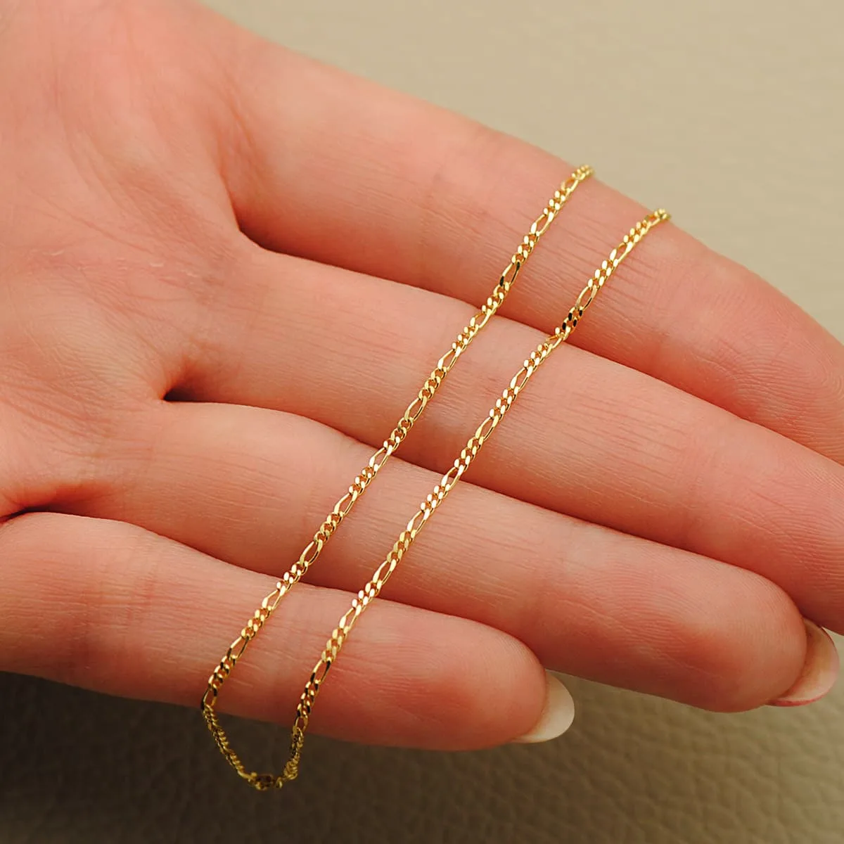 18K CADENA ORO AMARILLO MACIZA  CARTIER 3X1. LARGO 40CM ANCHO 1 MM — vista 3