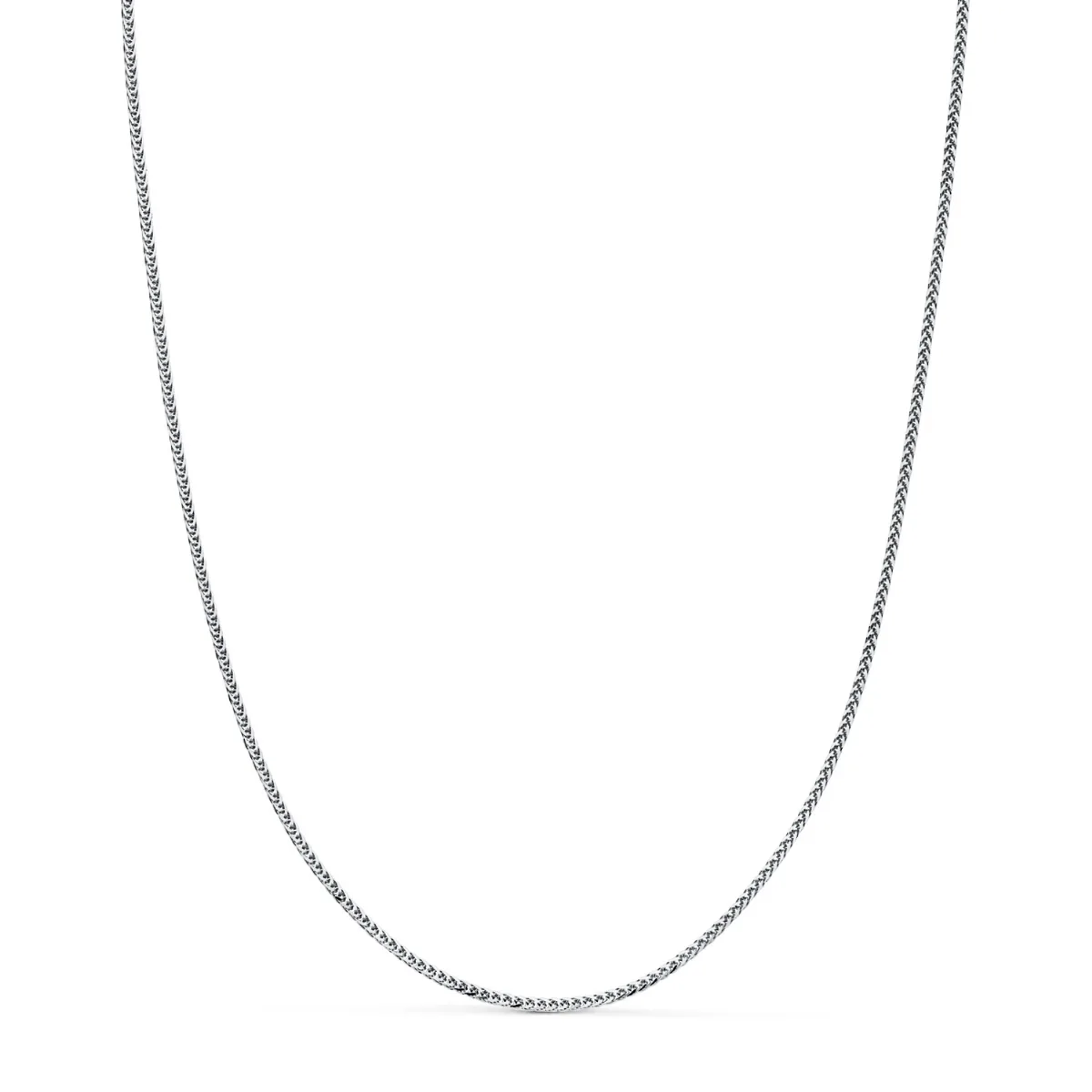 18K CADENA ORO BLANCO MACIZA ESPIGA. ANCHO: 1 MM. LARGO: 40 CM