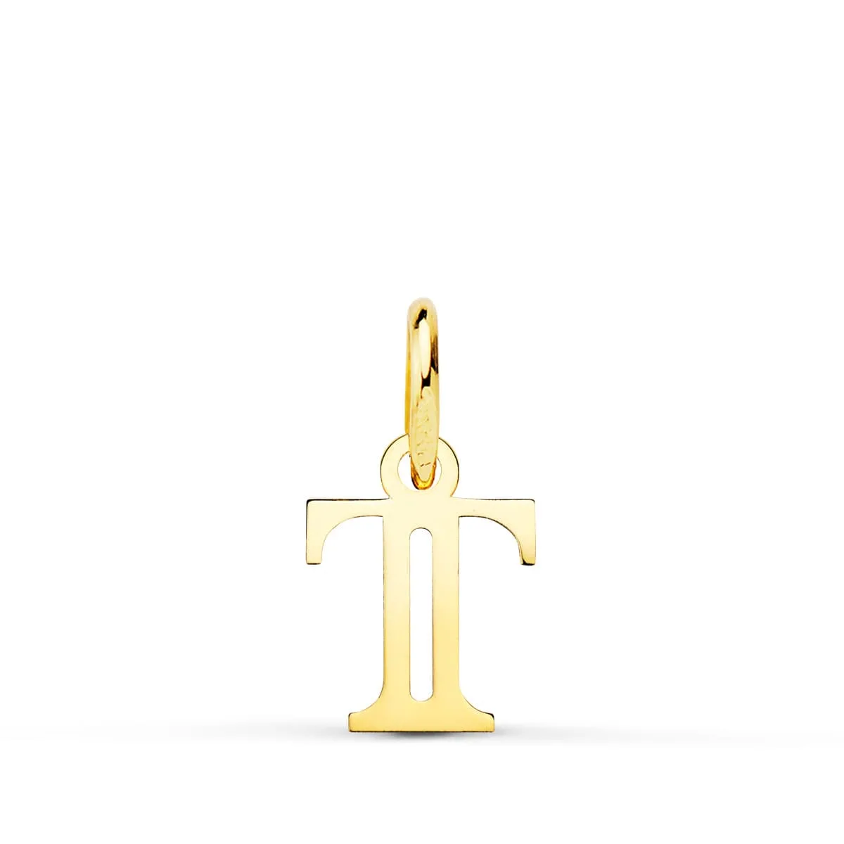 18K COLGANTE ORO AMARILLO LETRA " T " . 11X9 MM