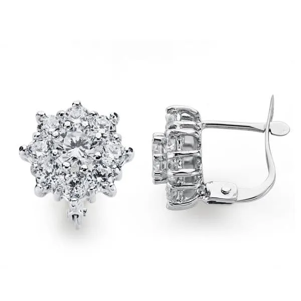 18K PENDIENTES ORO BLANCO CUAJO CATALAN 10X10 M