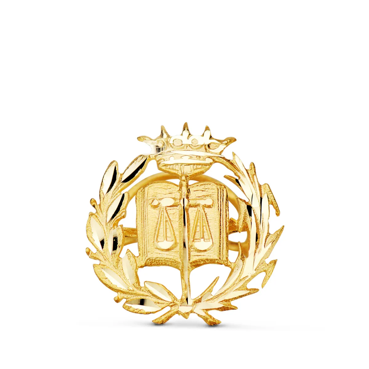 18K INSIGNIA ORO AMARILLO DERECHO. 18 X 17 MM