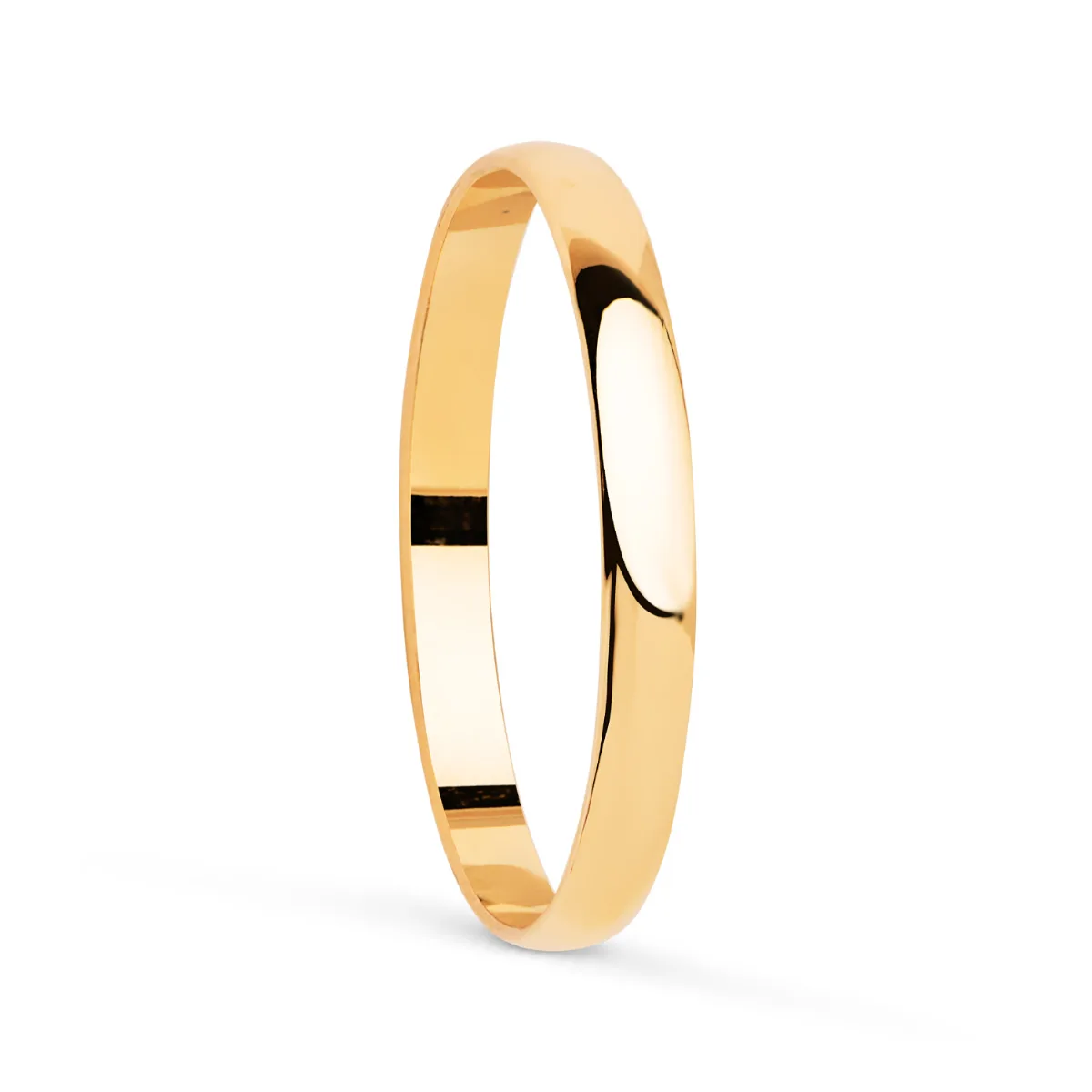 18K ALIANZA ORO AMARILLO LISA BRILLO. ANCHO: 2 MM