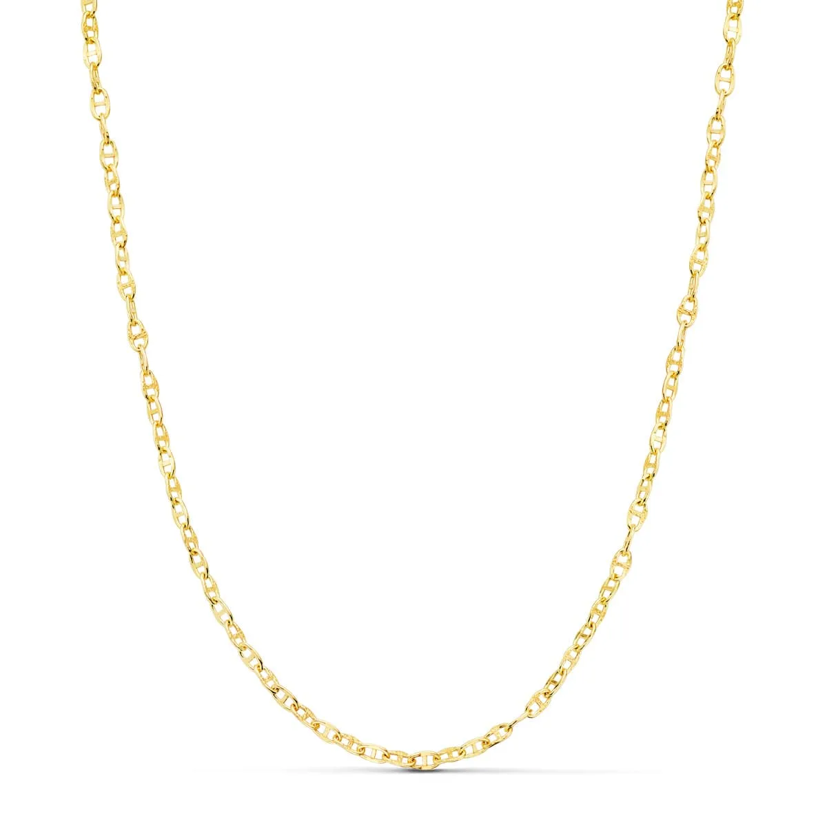 18K CADENA ORO AMARILLO ANCLA HUECA LARGO 50CM ANCHO 2 MM