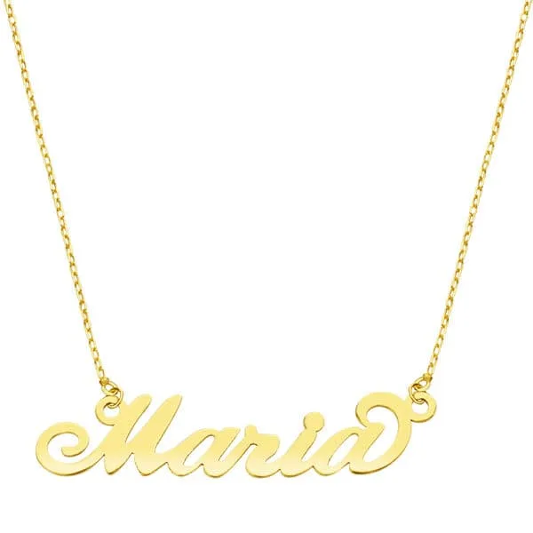 18K GARGANTILLA ORO AMARILLO NOMBRE PERSONALIZADO 5 LETRAS. CADENA 45CM