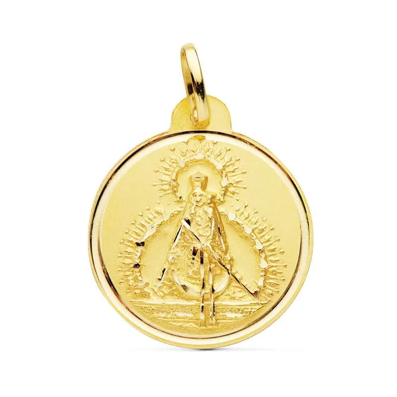 18K MEDALLA ORO AMARILLO VIRGEN DE LA CABEZA 22 MM