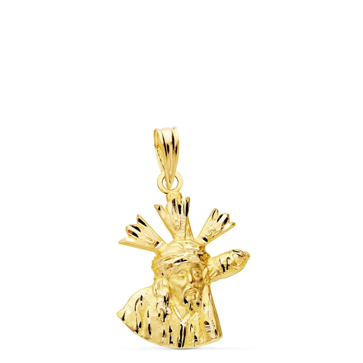18K COLGANTE CRISTO DEL GRAN PODER ORO AMARILLO SILUETA 20X15 MM