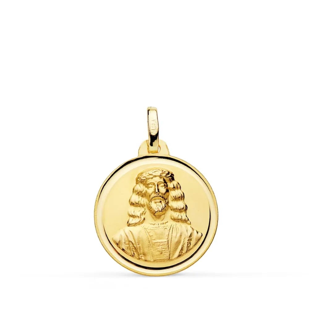 18K MEDALLA ORO AMARILLO CRISTO MEDINACELI 18 MM