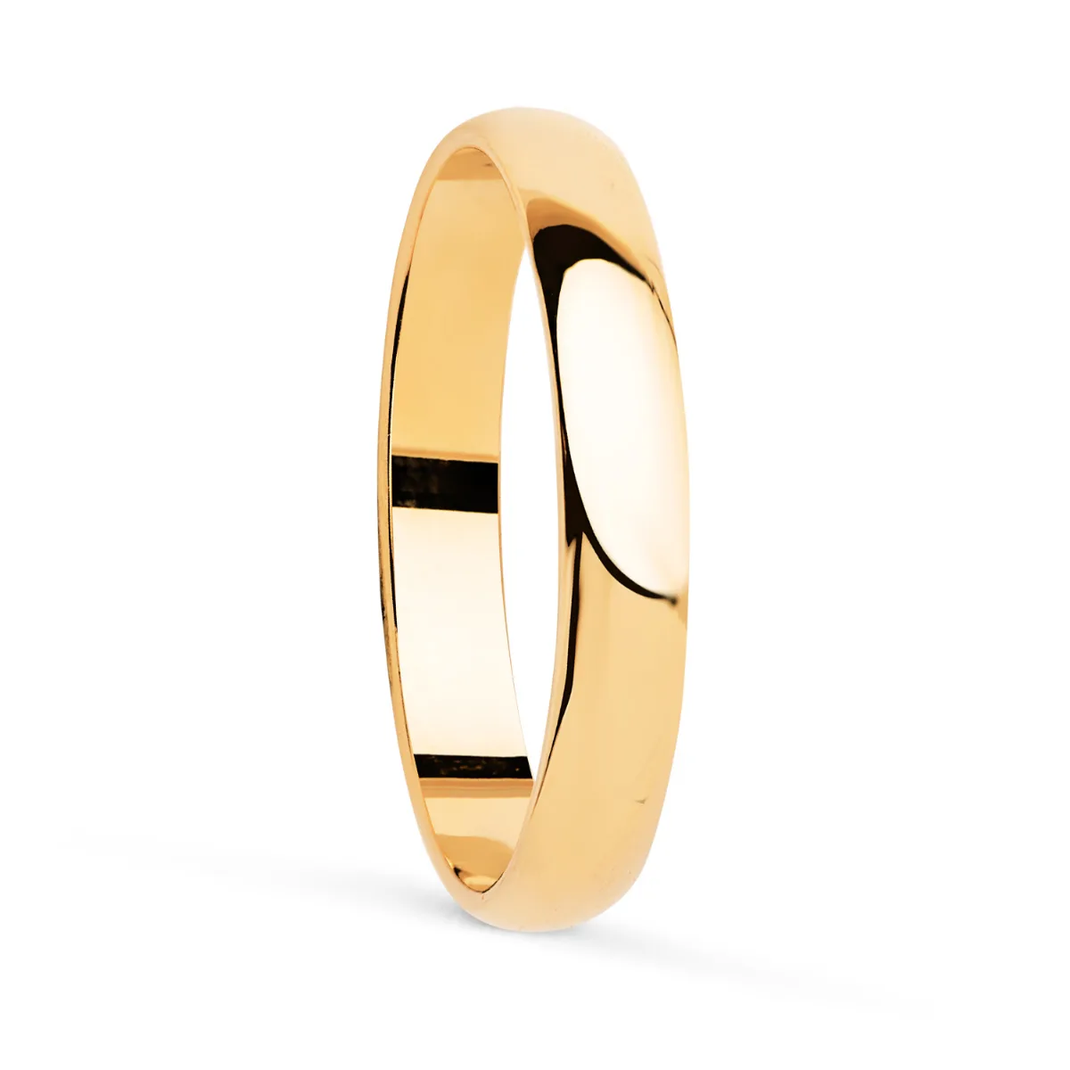 18K ALIANZA ORO AMARILLO LISA BRILLO. ANCHO: 3,5 MM GROSOR 1.4 MM